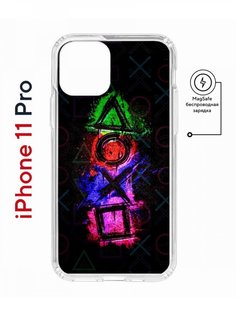 Чехол на iPhone 11 Pro MagSafe с принтом Kruche Print Гейминг противоударный с магнитом КruЧЕ