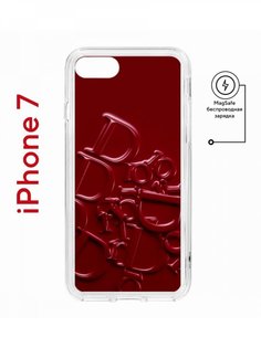 Чехол на iPhone 7, 8, SE 2020 2022 MagSafe Kruche Print Dior противоударный с магнитом КruЧЕ