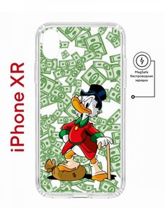 Чехол на iPhone XR MagSafe с принтом Kruche Print MacMoney противоударный с магнитом КruЧЕ