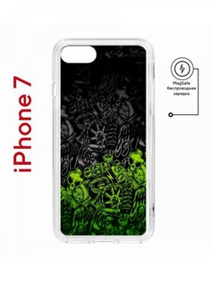 Чехол на iPhone 7, 8, SE 2020 2022 MagSafe Kruche Print Garage противоударный с магнитом КruЧЕ