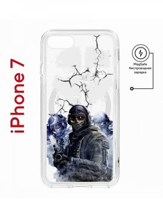 Чехол на iPhone 7, 8, SE 2020 2022 MagSafe Kruche Print Call of Duty с магнитом КruЧЕ