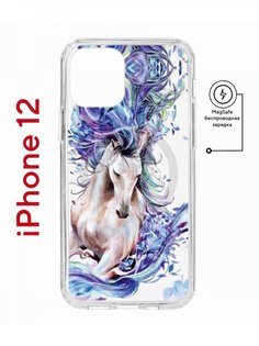 Чехол на iPhone 12/12 Pro MagSafe с принтом Kruche Print Грация противоударный с магнитом КruЧЕ