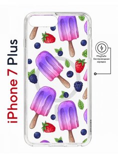 Чехол на iPhone 7 Plus/8 Plus MagSafe Kruche Print Ice Cream противоударный с магнитом КruЧЕ