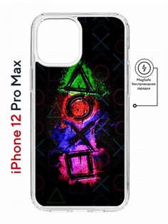 Чехол на iPhone 12 Pro Max MagSafe Kruche Print Гейминг противоударный с магнитом КruЧЕ