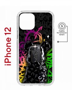 Чехол на iPhone 12/12 Pro MagSafe с принтом Kruche Print Микки Маус с магнитом КruЧЕ