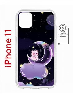 Чехол на iPhone 11 MagSafe с принтом Kruche Print Сон медвежонка противоударный с магнитом КruЧЕ