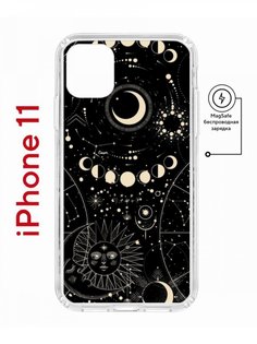 Чехол на iPhone 11 MagSafe с принтом Kruche Print Space противоударный с магнитом КruЧЕ