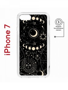 Чехол на iPhone 7, 8, SE 2020 2022 MagSafe Kruche Print Space противоударный с магнитом КruЧЕ