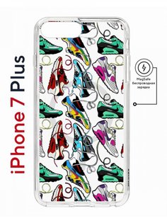 Чехол на iPhone 7 Plus/8 Plus MagSafe Kruche Print Кроссы Nike Air Max с магнитом КruЧЕ