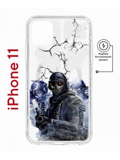 Чехол на iPhone 11 MagSafe с принтом Kruche Print Call of Duty противоударный с магнитом КruЧЕ