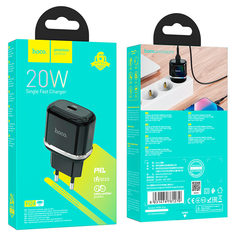 Сетевое зарядное устройство Hoco N24 1xUSB Type-C 3 А черный