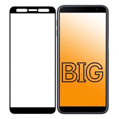 Защитное стекло для Samsung Galaxy J8 (2018) с черной рамкой BIG