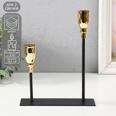 Подсвечник металл на 2 свечи No Brand