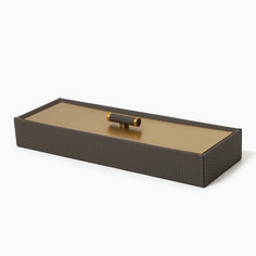 Шкатулка для украшений из экокожи, 30,4 х 10,4 см No Brand