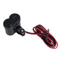 Зарядное устройство с тумблером на руль мотоцикла, usb + прикуриватель, провод 120 см No Brand
