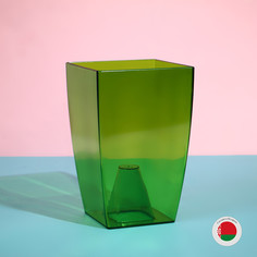 Горшок для орхидей, 2 л, 12,5 × 19,5 см, пластик, прозрачно-зеленый No Brand