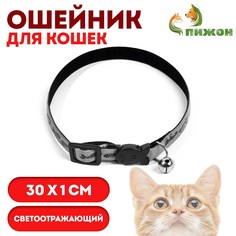 Ошейник кошачий со светоотражающим покрытием Пижон