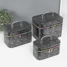 Шкатулка кожзам с зеркалом No Brand