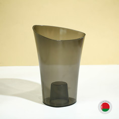Горшок для орхидей, 1,3 л, 13,6 × 14,1 × 20 см, пластик, прозрачно-серый No Brand