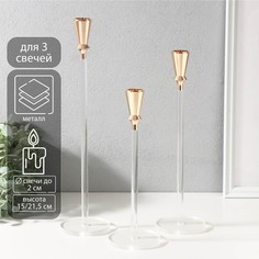 Подсвечник металл, акрил No Brand
