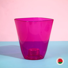 Горшок для орхидей, 2,5 л, 16,4 × 18,5 см, пластик, прозрачно-малиновый No Brand