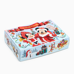 Коробка новогодняя подарочная, 21 х 15 х 5 см, микки маус Disney