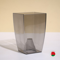 Горшок для орхидей, 2 л, 12,5 × 19,5 см, пластик, прозрачно-серый No Brand
