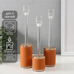 Подсвечник металл, акрил No Brand