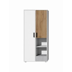 Шкаф юпитер, 896х445х2015, белый/крафт золотой/бетон No Brand
