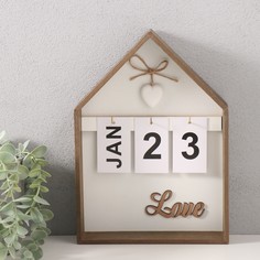 Сувенир дерево настенный календарь No Brand