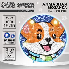 Набор для творчества. алмазная мозаика для детей с полным заполнением на ночнике Школа талантов
