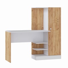 Компьютерный стол квартет-6, 1450 х 500 х 1350, дуб крафт золотой/белый No Brand