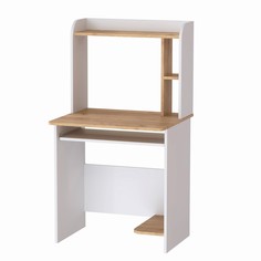 Компьютерный стол грета-1, 700 х 600 х 1300, белый/дуб крафт золотой No Brand