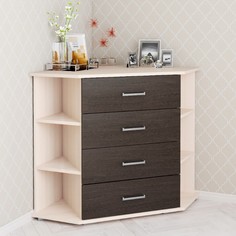 Комод катрин-7, 790х770х770, дуб молочный/венге No Brand
