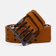 Ремень женский, ширина 3,5 см, пряжка металл, цвет рыжий No Brand