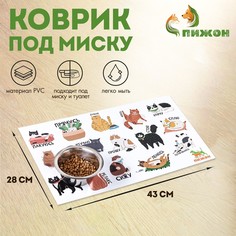 Коврик под миску Пижон