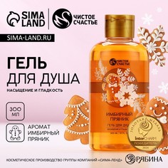 Гель для душа чистое счастье, 300 мл, аромат имбирного пряника, новый год