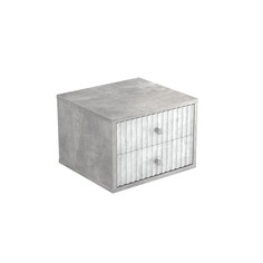 Тумба подвесная селин, бетонный камень, мелисандра стоун, хром No Brand