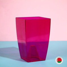 Горшок для орхидей, 2 л, 12,5 × 19,5 см, пластик, прозрачно-малиновый No Brand