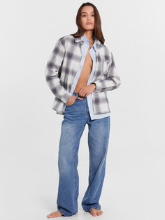 Брюки женские джинсовые wide leg fit в синем цвете Mark Formelle