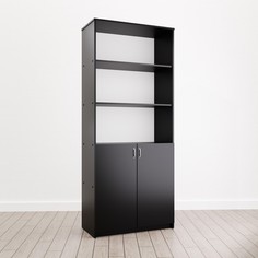 Шкаф комбинированный джамп 2,0х0,8х0,41м черный Клик Мебель