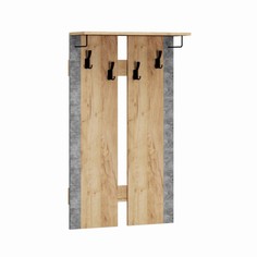 Вешалка, 700х260х1200, дуб крафт золотой/ателье светлое (прихожая галант) No Brand