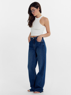 Брюки женские джинсовые wide leg синие Mark Formelle
