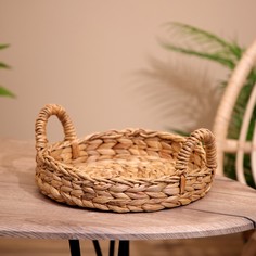 Корзина плетеная 30х30х13 см No Brand