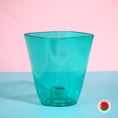 Горшок для орхидей, 2,5 л, 16,4 × 18,5 см, пластик, прозрачно-бирюзовый No Brand