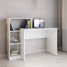 Компьютерный стол квартет-2, 1250х500х1020, белый No Brand