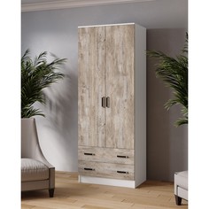 Шкаф комбинир-й лагуна без зеркала, 800х510х2100, белый/дуб юкон No Brand
