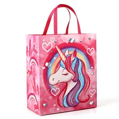 Пакет подарочный ламинированный с тиснением, единорог, минни маус, 23х27х11,5 см Disney