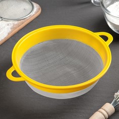 Сито для просеивания, пластик, d=18 см, желтое No Brand