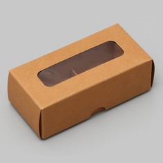 Коробка для 2 конфеты, крафт, 5 х 10,5 х 3,5 см. кондитерская упаковка Upak Land